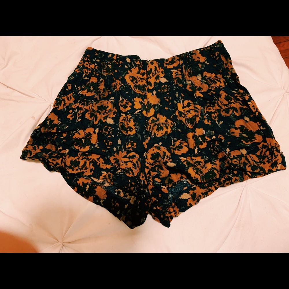 Floral High Waisted Shorts